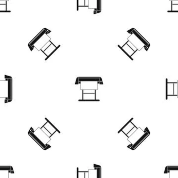 Large format inkjet printer pattern seamless black Stock Illustration