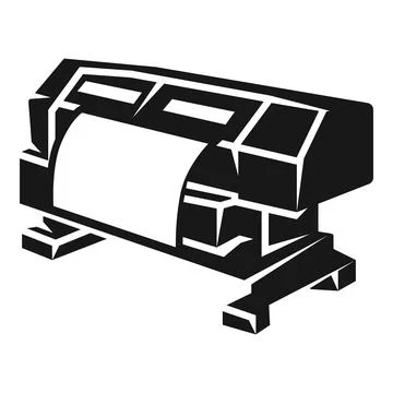 Large format printer icon, simple style Stock Illustration