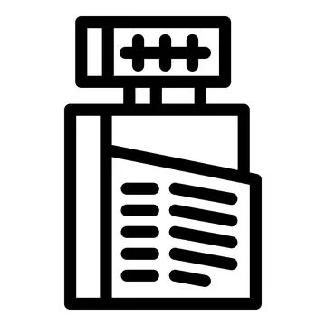 Large format printer printing booklet with staples on top in a copy center Stock Illustration