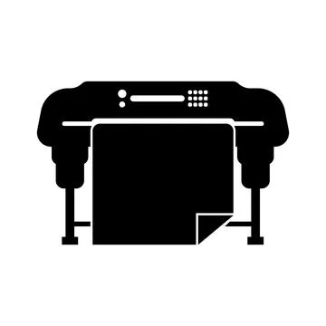 Large Format Printer. Printing Icon Illustrazione stock