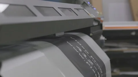 Large Format Printer - Printing on Wide Vinyl 库存影片 87090907