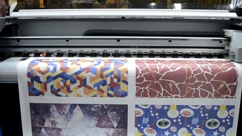 Large format printer works Stock Footage 105100892