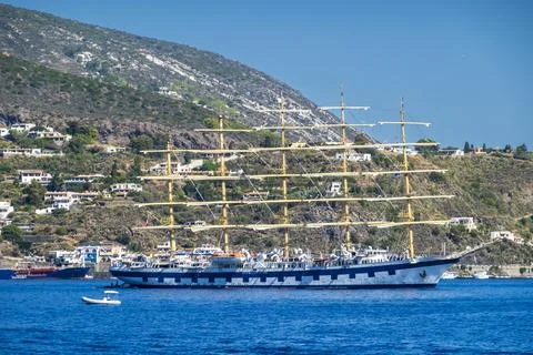 Large four-masted sailing ship Star Clippers Stock Photos