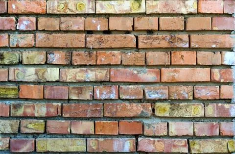 Large fragment of rough brickwork Stock Photos