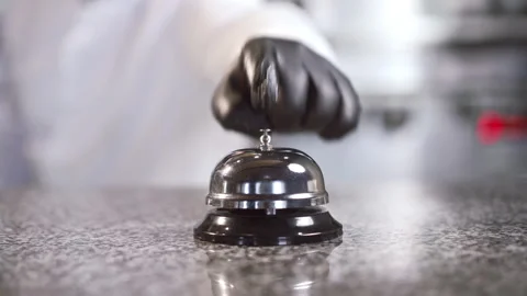 A large frame of the bell that warns of the readiness of the arrangements to Stock Footage 150417266