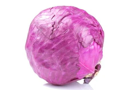 A large fresh cabach of fresh cabbage on a white isolated background. vegetab Foto stock