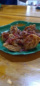 Large Fried Meatballs Foto stock