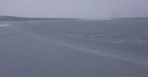 A large frozen lake, 4K Stock Footage 83567734