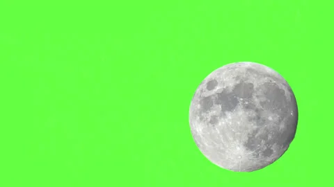 Large Full Moon On A Green Screen Backgr... | Stock Video | Pond5