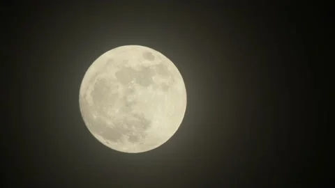 Large full moon moves across the sky. Stock Footage 214216338