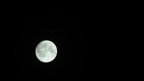 Large full moon moves across the sky, time lapse. Stock Footage 326348529