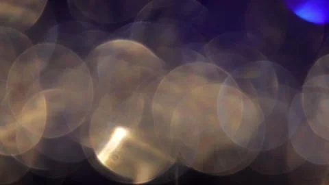 Large full-screen gold and blue bokeh lights Видео 318664081