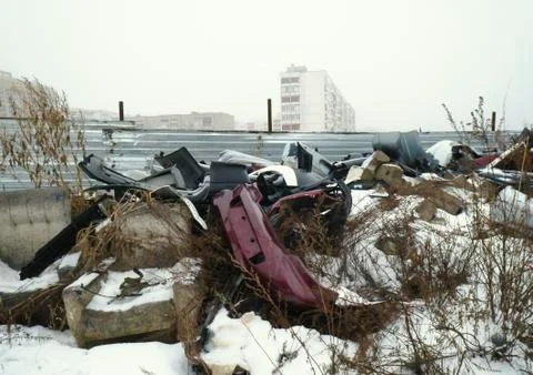 Large garbage dump waste Foto stock