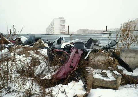 Large garbage dump waste Foto stock