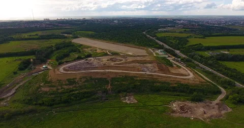 Large garbage mountain, a city dump. 스톡 동영상 171349640