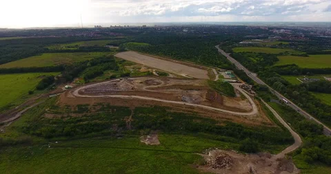 Large garbage mountain, a city dump. 스톡 동영상 171349839