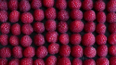 Large garden raspberry Stock Footage 218201741