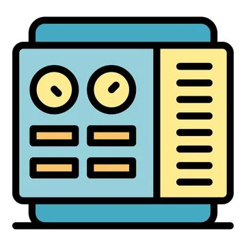 Large generator icon vector flat イラスト素材