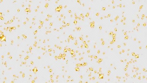 Large Glittering Gold Confetti Falling Seamless Loop with Alpha Stock Footage 337711857