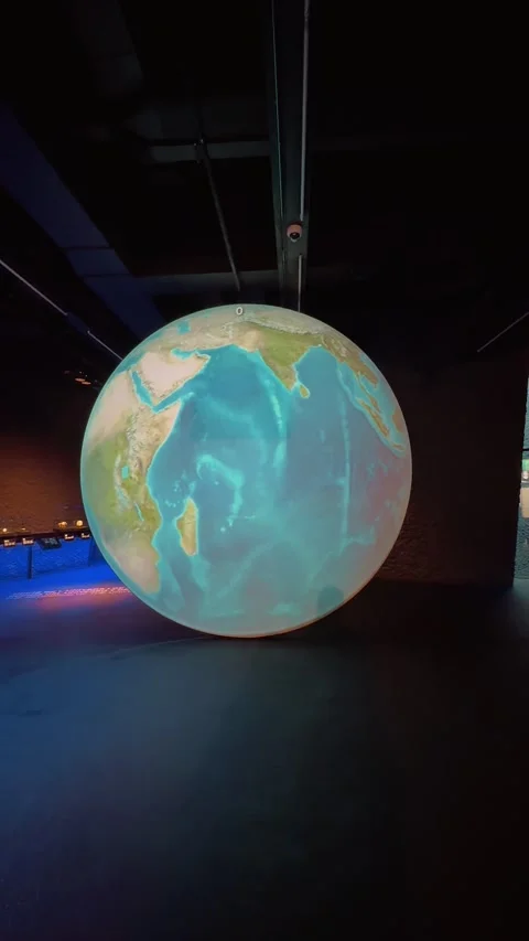 A large globe in the hall 2 Stock Footage 345277393
