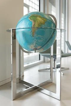 A large globe in the interior. Stock Photos