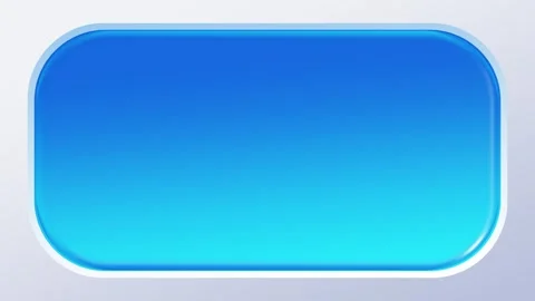 Large Glossy Blue Rounded Square with Glass Reflection Stock Footage 335592029