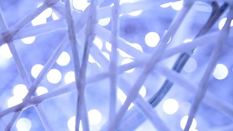 A large glowing Orb in the night snowy city Stock Footage 71679756