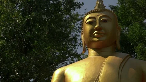 Large Golden Buddha Statue Stock-Footage 333291899