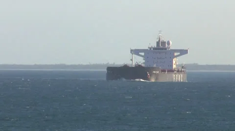 Large grain ship turning. Stock Footage 22906685