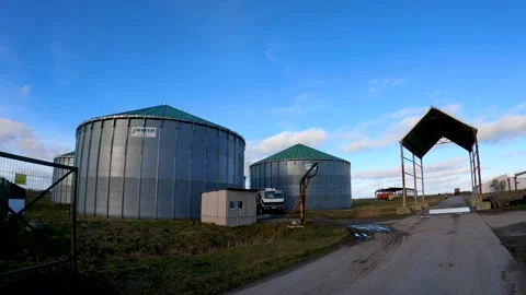 Large granary facilities, storage of wheat on the territory of the elevator Stock Footage 168701798