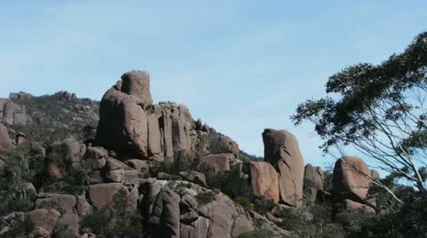 Large granite boulders Stock Footage 12358431