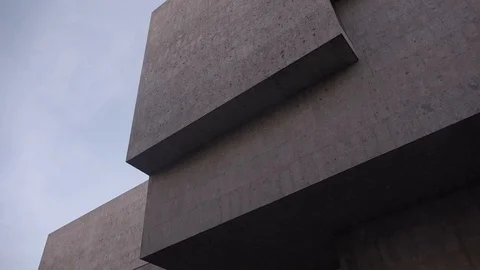 Large gray building, shooting outside. Milan, Italy 19.11.2017 Video stock 95782102