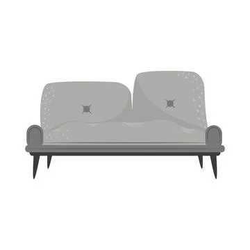 Large gray sofa Stock Illustration