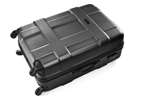Large gray suitcase Stock Photos