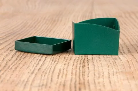 Large green box on the table Stock Photos