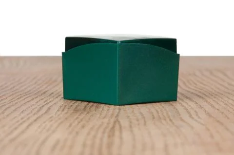 Large green box on the table Foto stock
