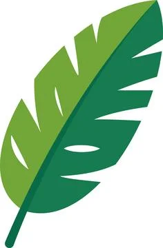 Large Green Leaf With a Distinct Shape Resting on a Simple White Background Stock Illustration