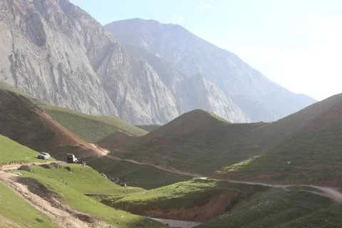 Large green mountains Foto stock