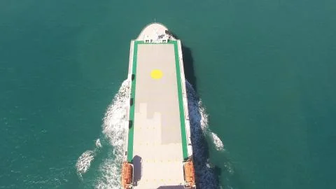 Large Grimaldi Lines RoRo (Roll on/off) vessel cruising the Mediterranean sea Stock Photos