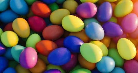 Large group of different Colorful Easter eggs Stock Photos