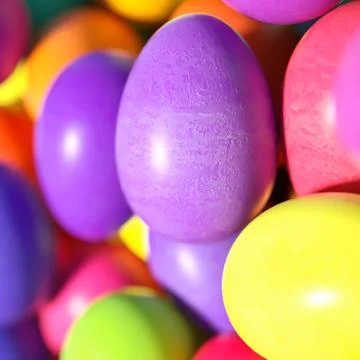 Large group of different Colorful Easter eggs Stock Photos