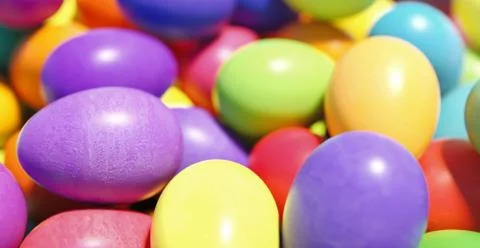 Large group of different Colorful Easter eggs Stock Photos