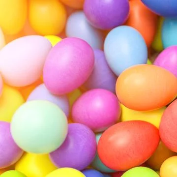 Large group of different Colorful Easter eggs Stock Photos