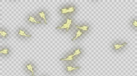 A Large Group of Glowing Fairies Flying in Alpha Channel Stock Footage 59704843