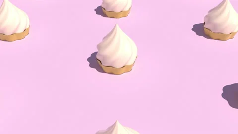Large group of ice cream on light pink back able to loop seamless Stock Footage 157559728