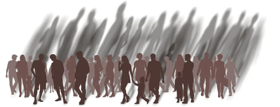 A Large Group Of People Stock-Illustration