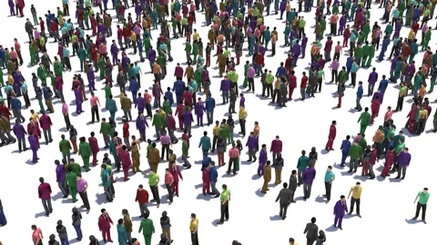 Large group of people standing in the form of a world map Stock Footage 139264978