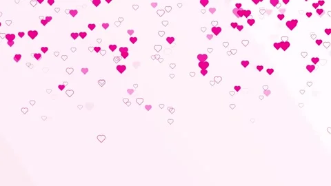 Large group of small red heart shapes in the shape of a big Valenitines day Stock Footage 336563411