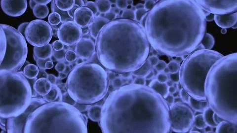 Large groups of germs with blue background. Design. Abstract blue endless flow 库存插图