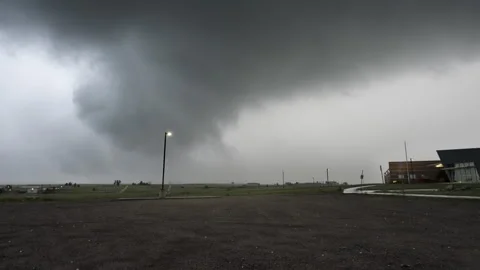 Large Hail Falling From Dark Storm Clouds Steady Moving Shot Stock Footage 250289405
